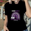 Ulcerative Colitis Awareness Month Purple Ribbon Rainbow T-Shirt – Best gifts your whole family