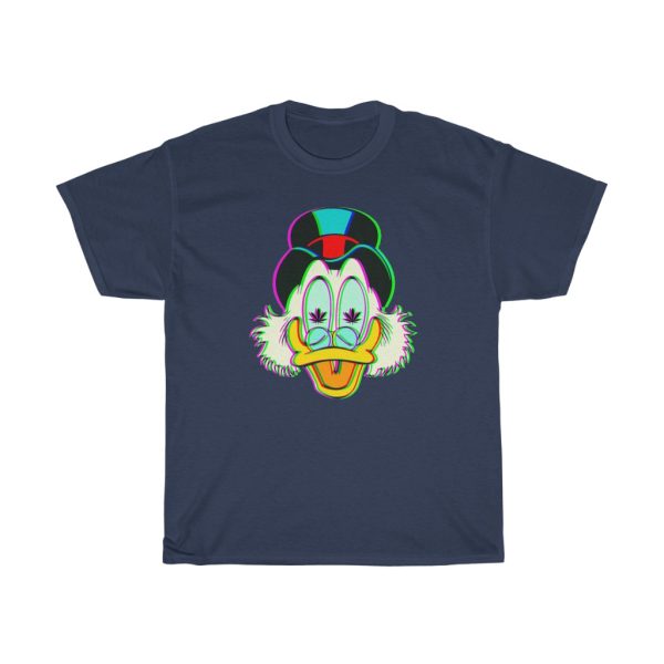 Uncle Scrooge McDuck Marijuana Leaf Eyes Stoner Shirt