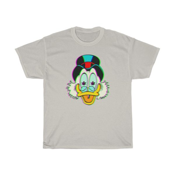 Uncle Scrooge McDuck Marijuana Leaf Eyes Stoner Shirt