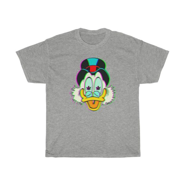 Uncle Scrooge McDuck Marijuana Leaf Eyes Stoner Shirt