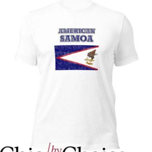 University Of American Samoa T Shirt Distressed Color Flag