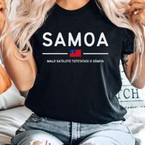 University Of American Samoa T Shirt Samoan Flag Tee