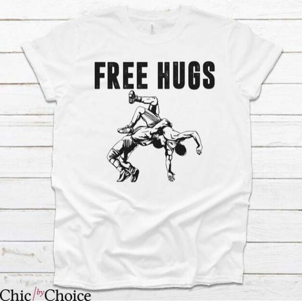Usa Wrestling T Shirt Wrestling Free Hugs Gift Tee
