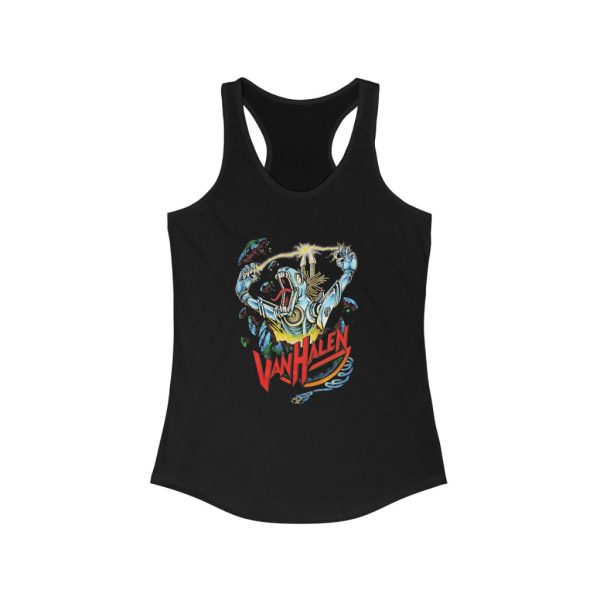 Van Halen Robot Dinosaur Women’s Ideal Racerback Tank