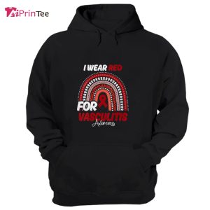 Vasculitis Awareness Month Red Ribbon Rainbow T Shirt Best gifts your whole family 3
