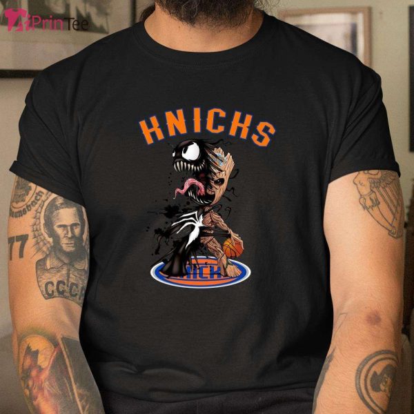 Venom Groot New York Knicks Basketball T-Shirt – Best gifts your whole family