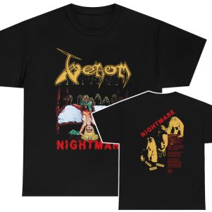 Venom Nightmare Cover with Lyrics on Back Shirt Venom Nightmare Cover with Lyrics on Back Shirt