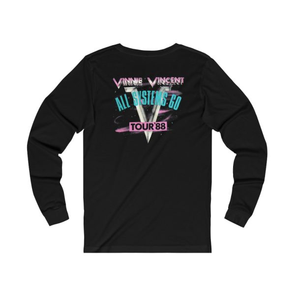 Vinnie Vincent Invasion 1988 All Systems Go Tour Long Sleeved Shirt