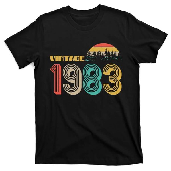 Vintage 1983 Sun Wilderness 40th Birthday Gift Ideas T-Shirt – Best gifts your whole family