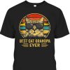 Vintage Best Cat Grandpa Ever Cat With Sunglasses Father’s Day T-Shirt