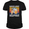 Vintage Busch Light Beer T-Shirt Happy Water For Grumpy People