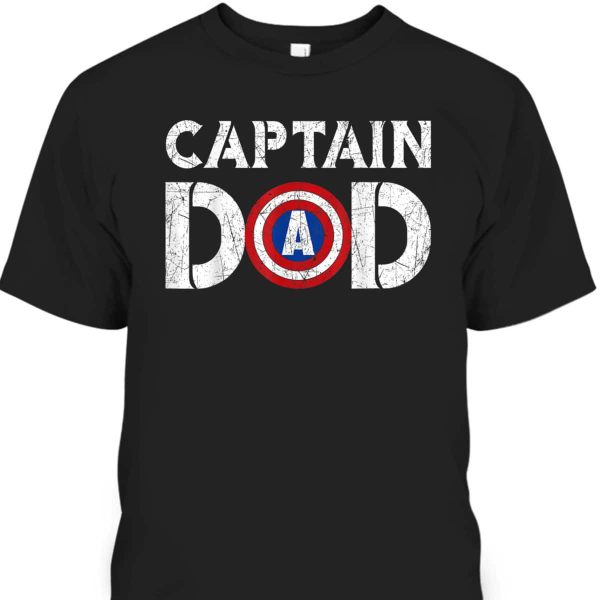 Vintage Captain American Flag Father’s Day T-Shirt