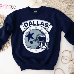 Vintage Dallas Football Ribbon Helmet T-Shirt – Best gifts your whole family