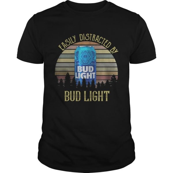 Vintage Easily Distracted By Bud Light T-Shirt