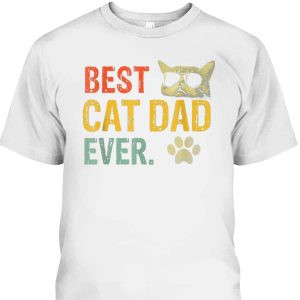 Vintage Father’s Day T-Shirt Best Cat Dad Ever