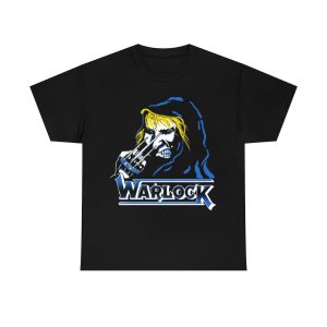 Warlock 1985 Hellbound Blue Design Tour Shirt Warlock 1985 Hellbound Blue Design Tour Shirt