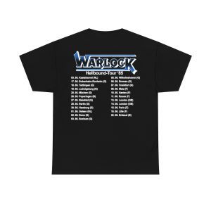 Warlock 1985 Hellbound Blue Design Tour Shirt