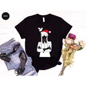 Wednesday Addams Wears Christmas Hat T-Shirt