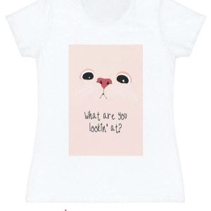 What Are You Looking At Dicknose T Shirt Cat Tee Gift