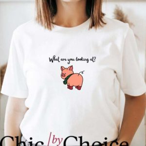 What Are You Looking At Dicknose T Shirt Silly Pig