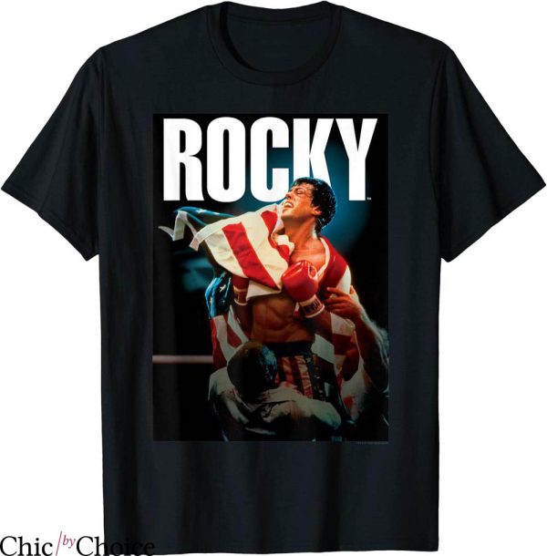 Win Rocky Win T-shirt Rocky IV Best Movie 1985 American Flag