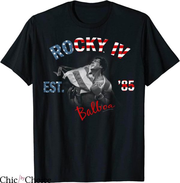 Win Rocky Win T-shirt Rocky IV Movie 1985 American Flag
