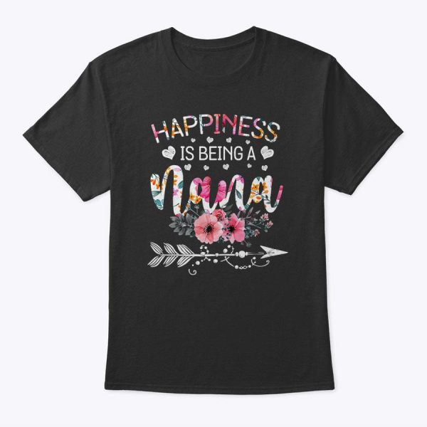 Womens Funny Nana Mother’s Day Gifts Happiness Is Being A Nana T-Shirt