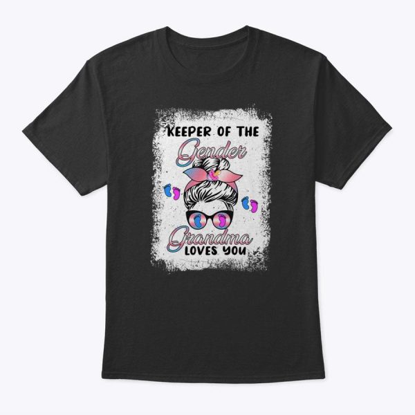 Womens Keeper Of The Gender Grandma Loves You Mimi Mother’s Day T-Shirt