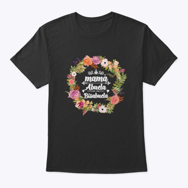 Womens Mama Abuela Bisabuela Spanish Mother’s Day Christmas T-Shirt
