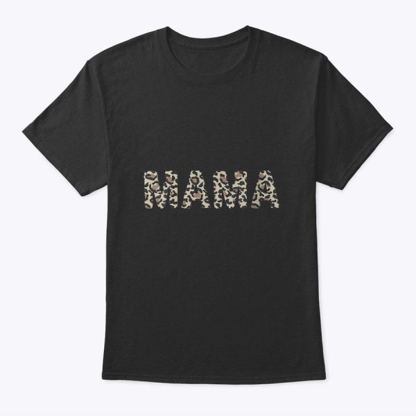 Womens Mama Leopard Cheetah Print Mother’s Day T-Shirt