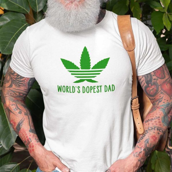 World’s Dopest Dad Shirt Weed Leaf