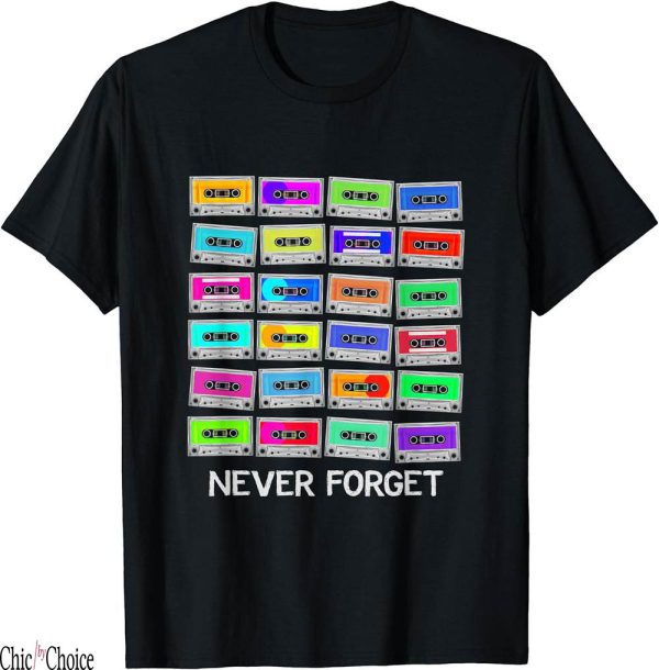 B 52s T-Shirt Never Forget Audio Cassette Tape