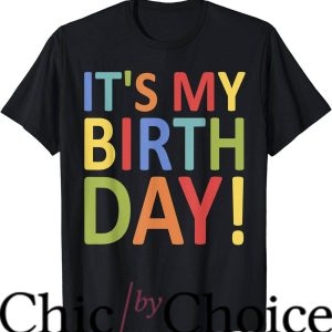 Adult Birthday T-Shirt Colorful Greeting T-Shirt Birthday