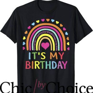 Adult Birthday T-Shirt Gift Rainbow T-Shirt Birthday