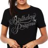 Adult Birthday T-Shirt RhinestoneSash Shirt Birthday