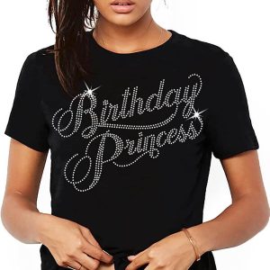 Adult Birthday T-Shirt RhinestoneSash Shirt Birthday