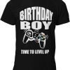 Adult Birthday T-Shirt Time To Level Up Tee Birthday
