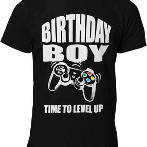 Adult Birthday T-Shirt Time To Level Up Tee Birthday