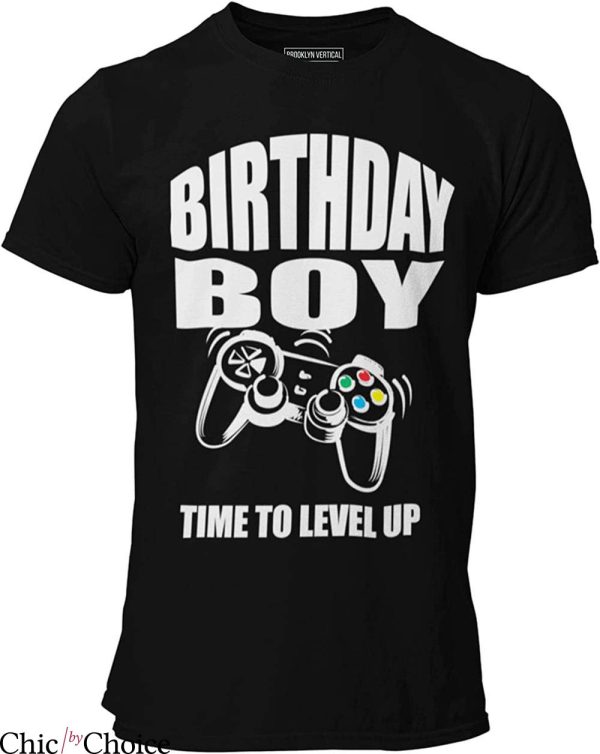 Adult Birthday T-Shirt Time To Level Up Tee Birthday