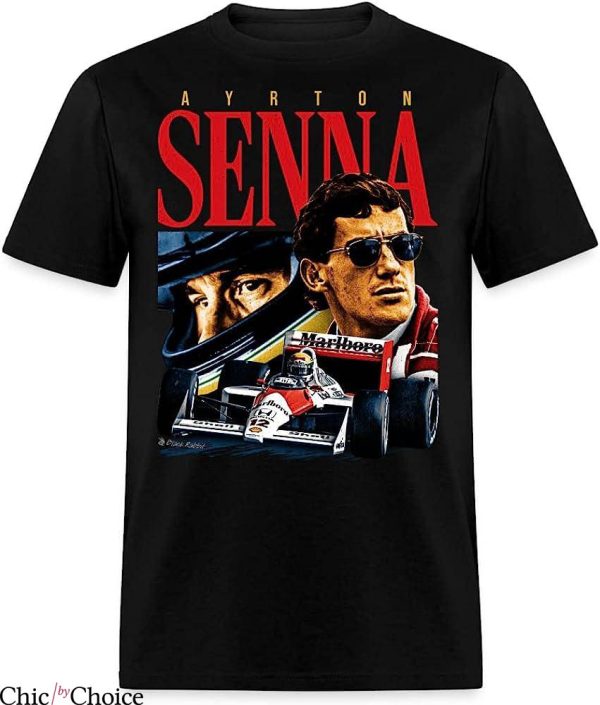 Aryton Senna T-Shirt 90s Racing Ayrton Senna