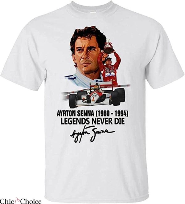 Aryton Senna T-Shirt Legends Never Die