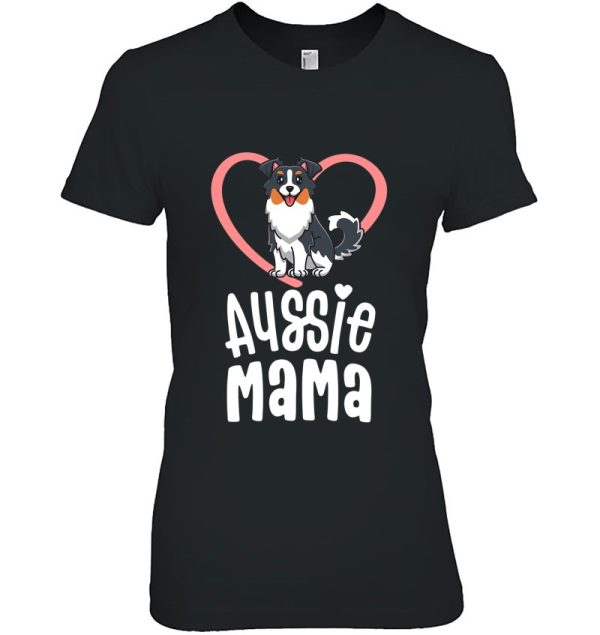 Aussie Mama Shirt Australian Shepherd Gifts For Women Dog