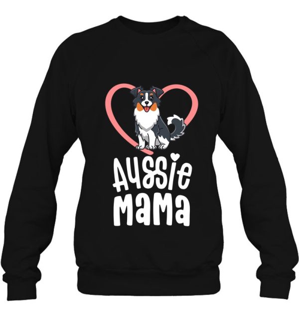 Aussie Mama Shirt Australian Shepherd Gifts For Women Dog