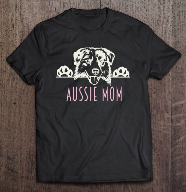 Aussie Mom With Australian Shepherd Dog