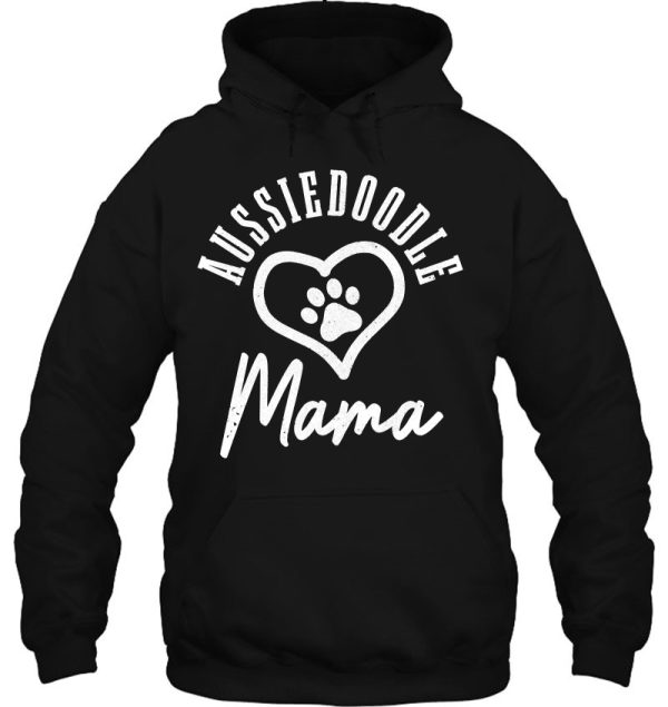 Aussiedoodle Mama Paw Heart Funny Cute Vintage Dog Mom Pullover