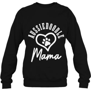 Aussiedoodle Mama Paw Heart Funny Cute Vintage Dog Mom Pullover 4