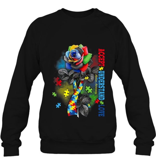 Autism Awareness Rose Accept Understand Love Autism Mom