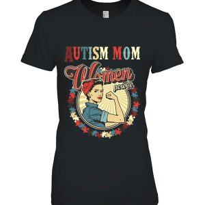 Autism Awareness Vintage Retro 70S80s Autism Mom Women Power
