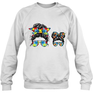Autism Mom And Kid Life Messy Bun Sunglasses Bandana 4