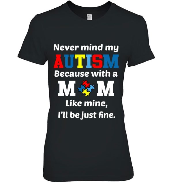 Autism Mom Child Man Woman Tshirt Autism Awareness Ribbon